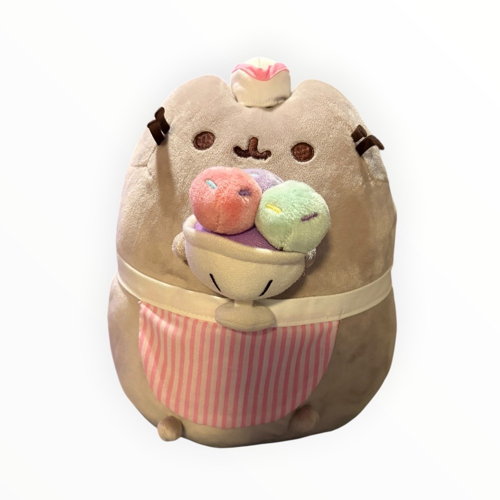 Gund Pusheen Ice Cream Sundae Vendor Plush Claire's Exclusive 9.5" Rare 6052180